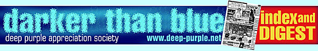Deep Purple , Darker Than Blue magazine logo
