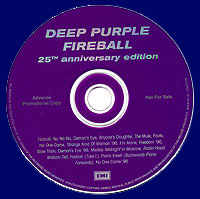 Deep Purple. Fireball, CD Promo