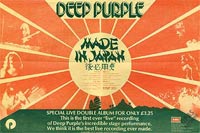 Deep Purple,  Made In Japan, Press Advert