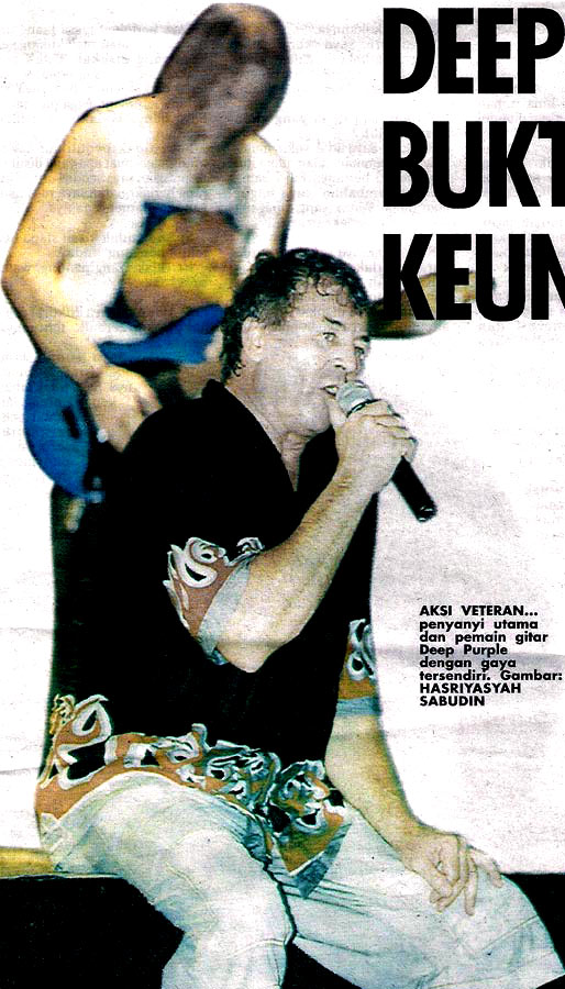 Deep Purple newspaper clipping,  Malaysia 2001