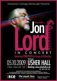 Jon lLord concert poster 2009