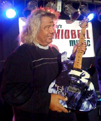 Johnnie Bolin with the new Tommy Bolin signature guitar