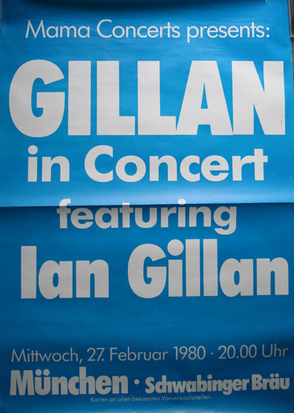 gillan tour poster 1980