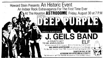 Deep Purple gig advert 1974